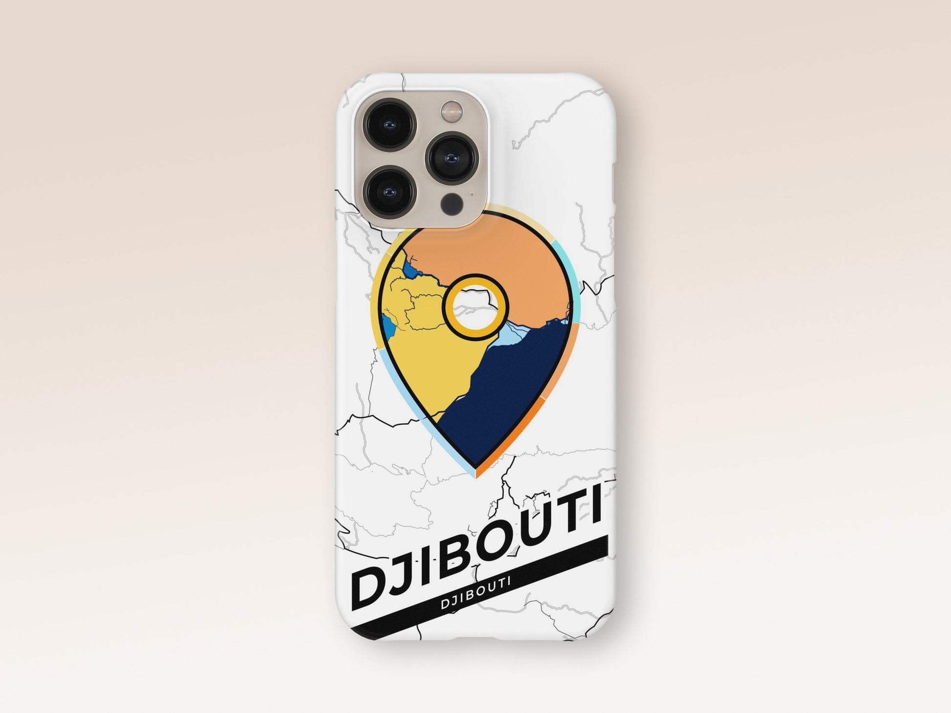 Djibouti Djibouti slim phone case with colorful icon. Birthday, wedding or housewarming gift. Couple match cases. 1
