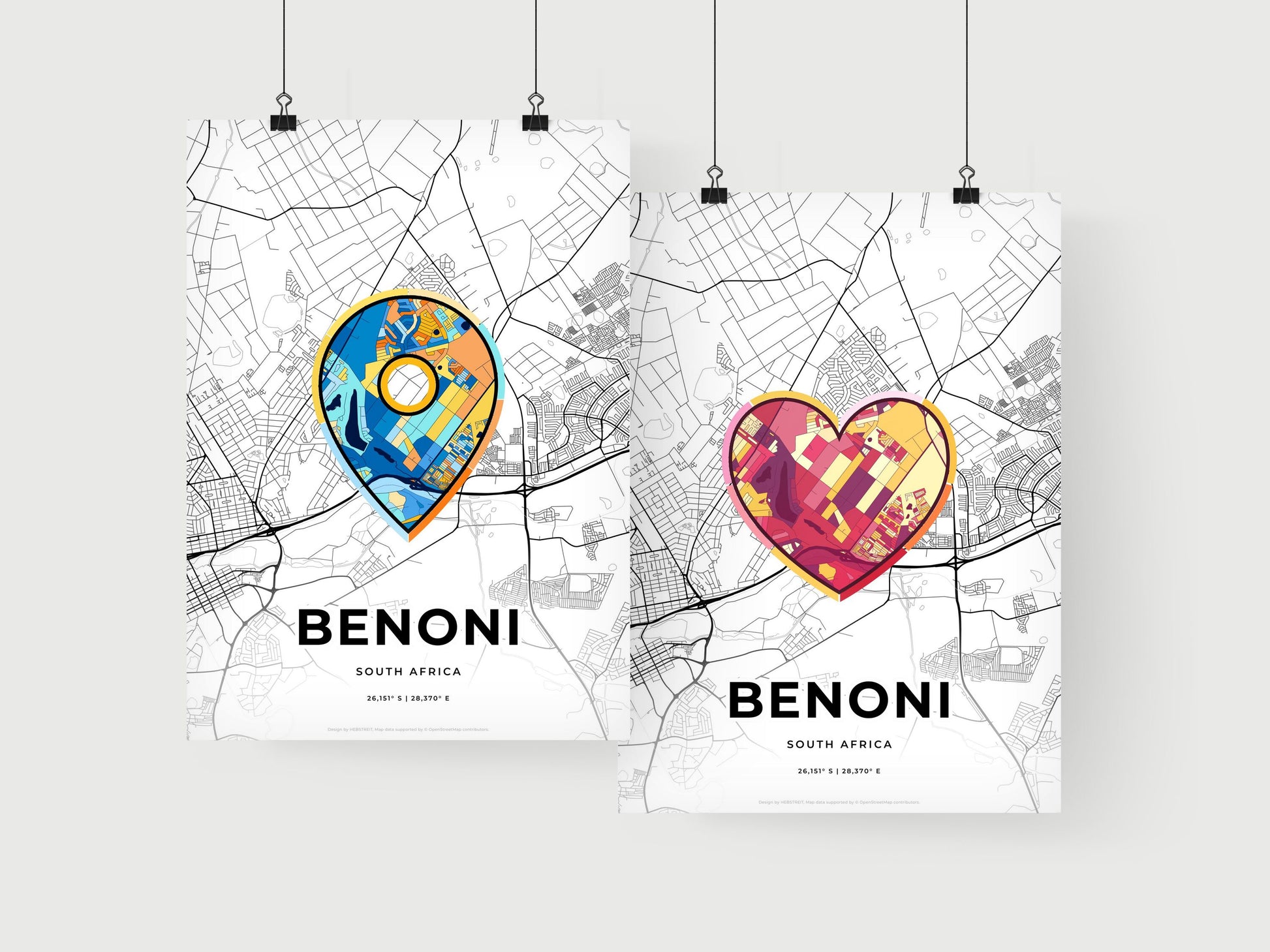 Benoni South Africa art print for couples