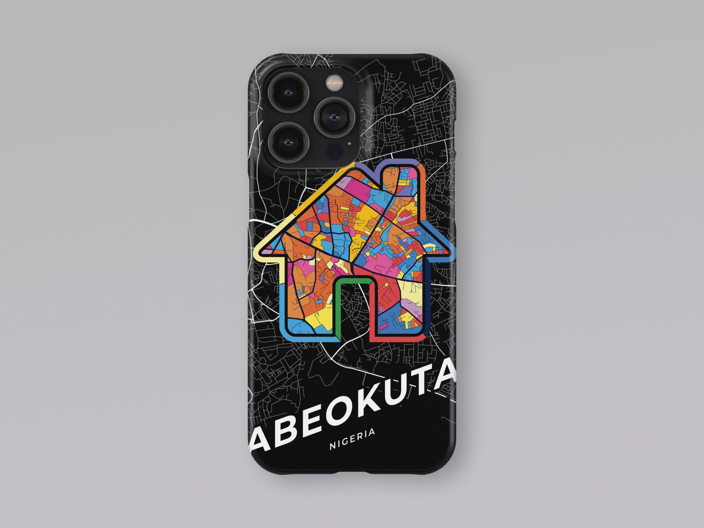 Abeokuta Nigeria slim phone case with colorful icon. Birthday, wedding or housewarming gift. Couple match cases. 3