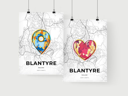Blantyre Malawi art print for couples