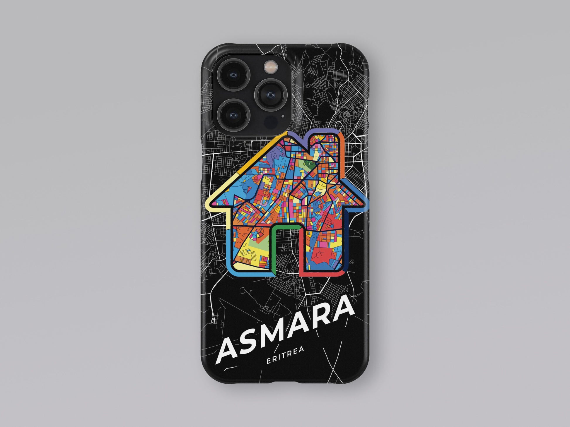 Asmara Eritrea slim phone case with colorful icon. Birthday, wedding or housewarming gift. Couple match cases. 3