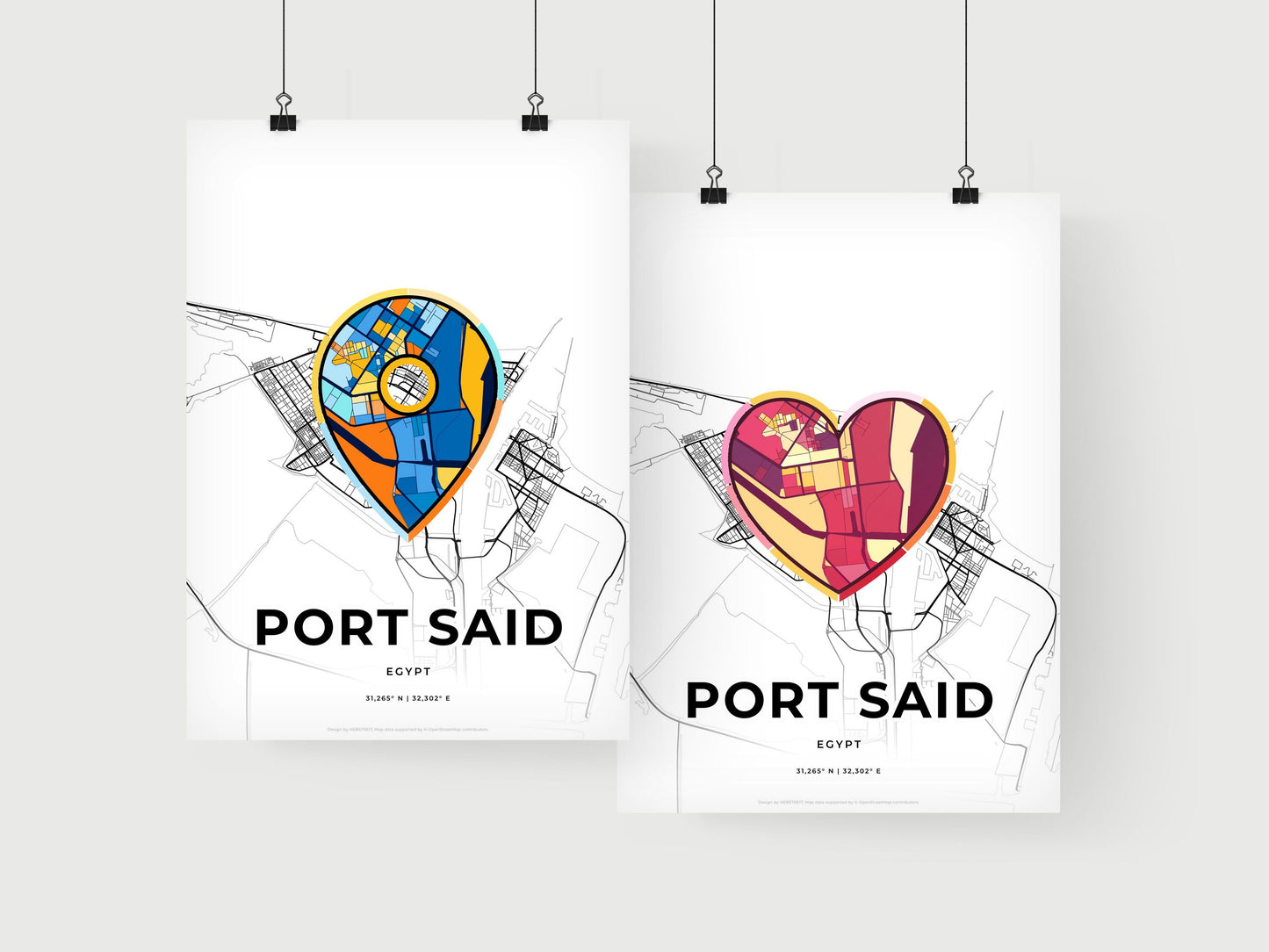 Port Said Egypt art print for couples