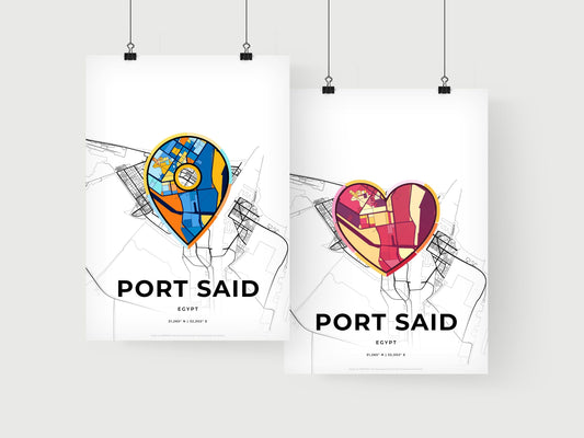 Port Said Egypt art print for couples