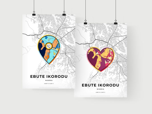 Ebute Ikorodu Nigeria art print for couples