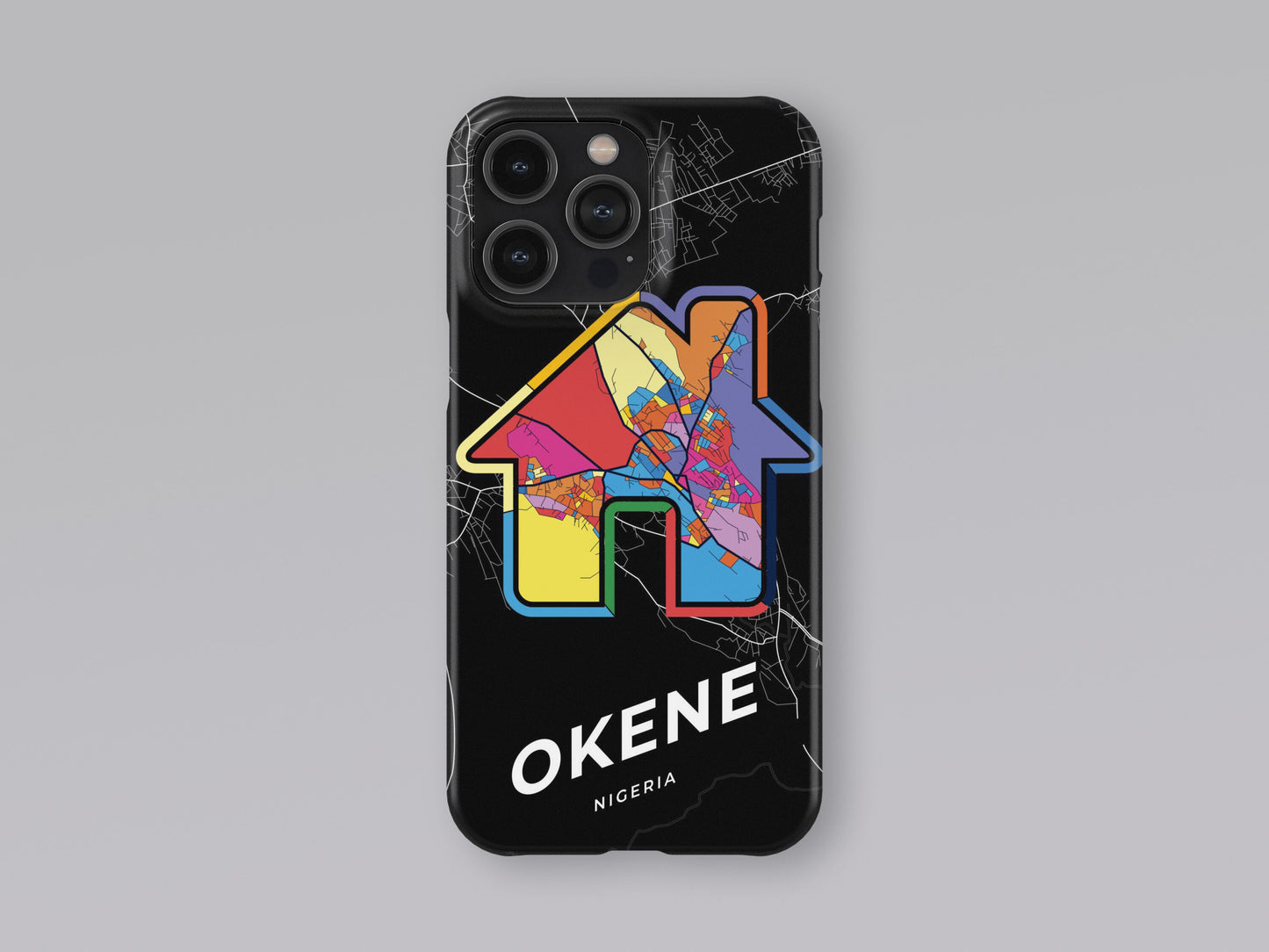 Okene Nigeria slim phone case with colorful icon 3