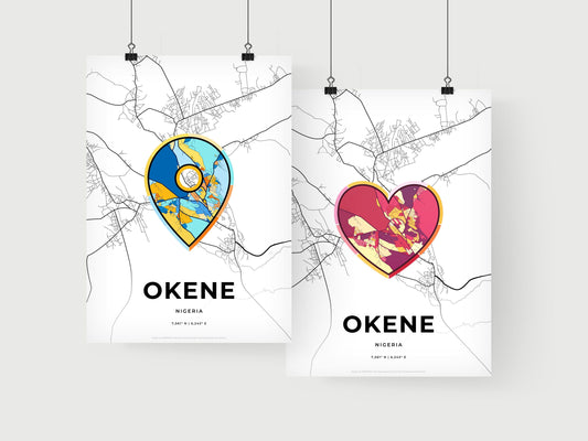 Okene Nigeria art print for couples