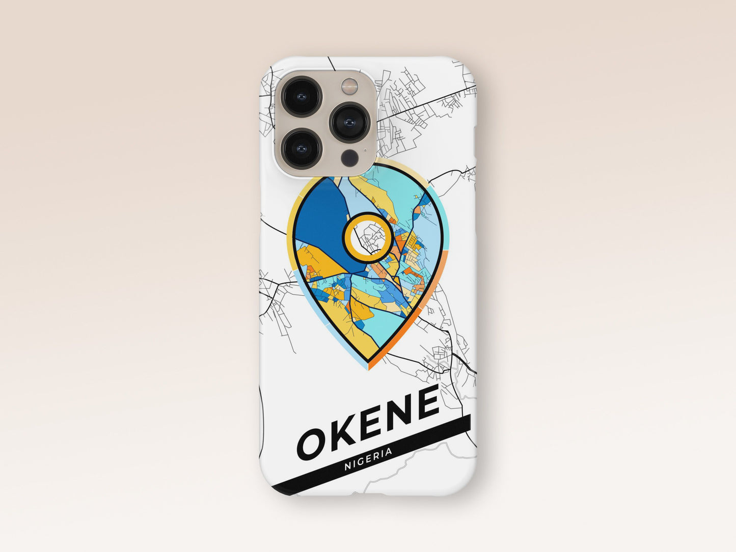 Okene Nigeria slim phone case with colorful icon 1