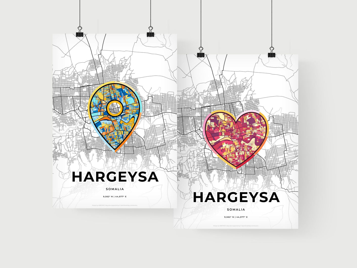 Hargeysa Somalia art print for couples