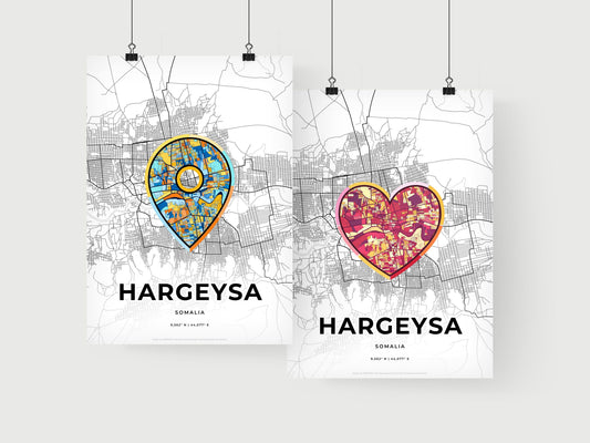 Hargeysa Somalia art print for couples