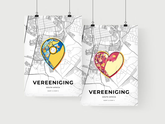Vereeniging South Africa art print for couples