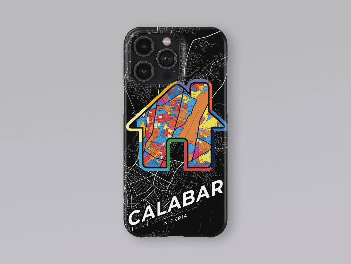Calabar Nigeria slim phone case with colorful icon. Birthday, wedding or housewarming gift. Couple match cases. 3