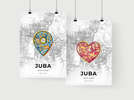 Juba South Sudan art print for couples