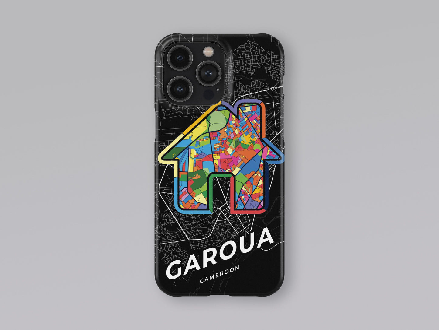Garoua Cameroon slim phone case with colorful icon. Birthday, wedding or housewarming gift. Couple match cases. 3