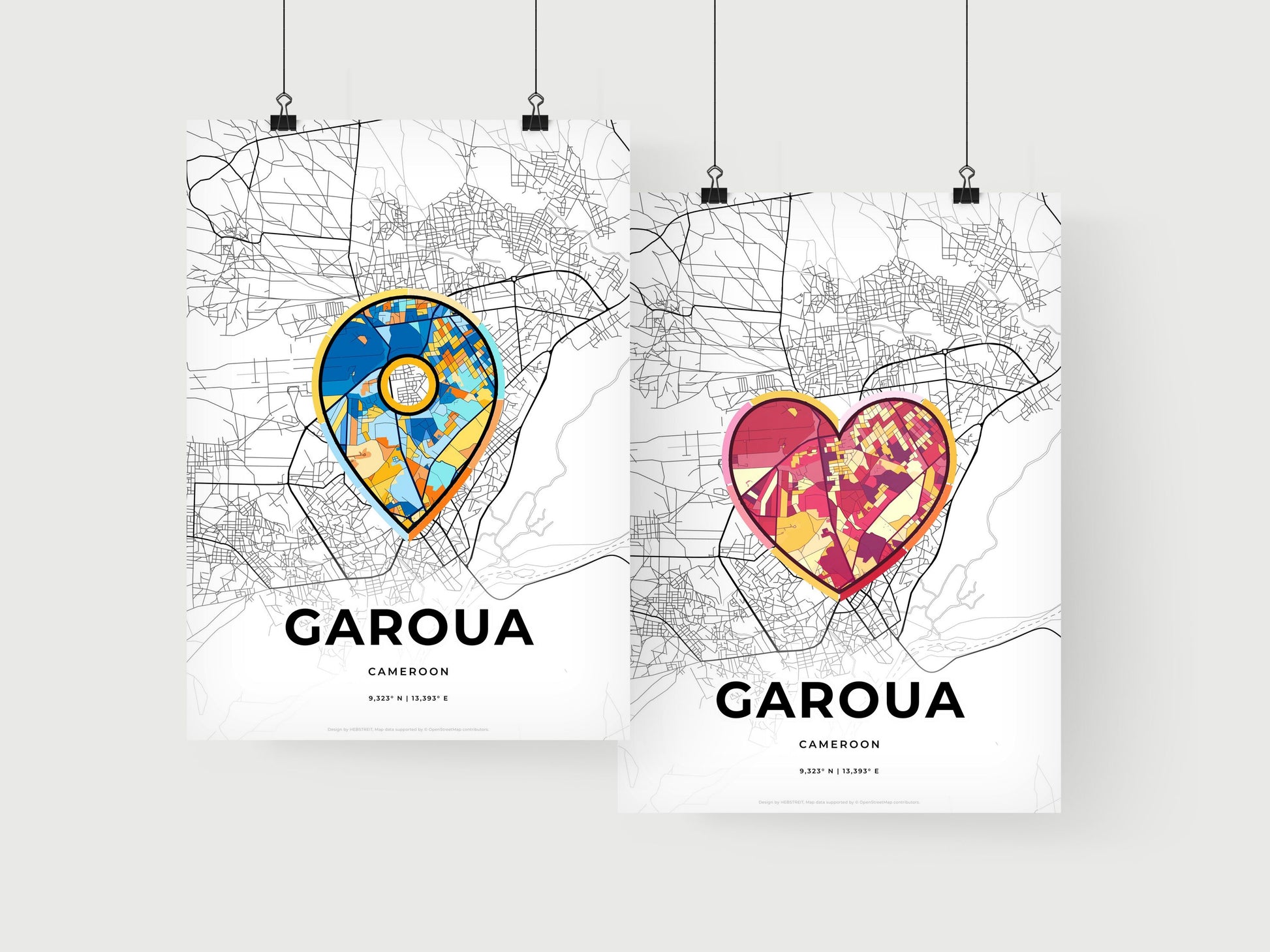 Garoua Cameroon art print for couples