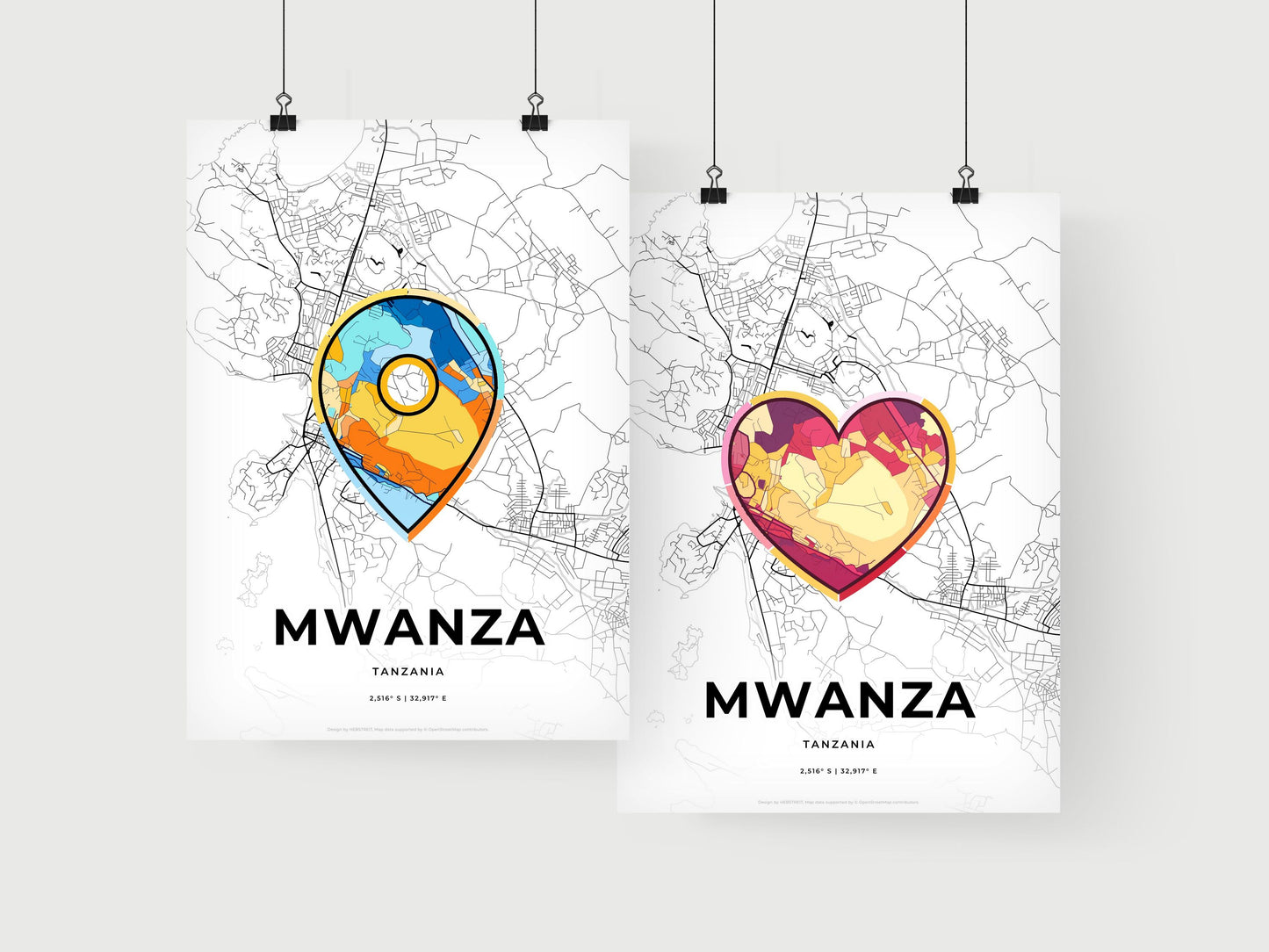Mwanza Tanzania art print for couples