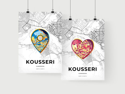 Kousseri Cameroon art print for couples