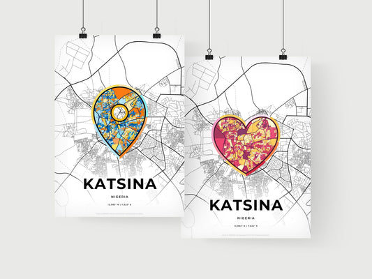 Katsina Nigeria art print for couples