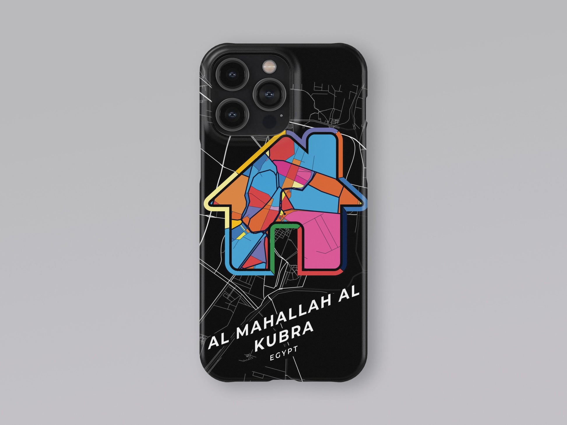 Al Mahallah Al Kubra Egypt slim phone case with colorful icon. Birthday, wedding or housewarming gift. Couple match cases. 3