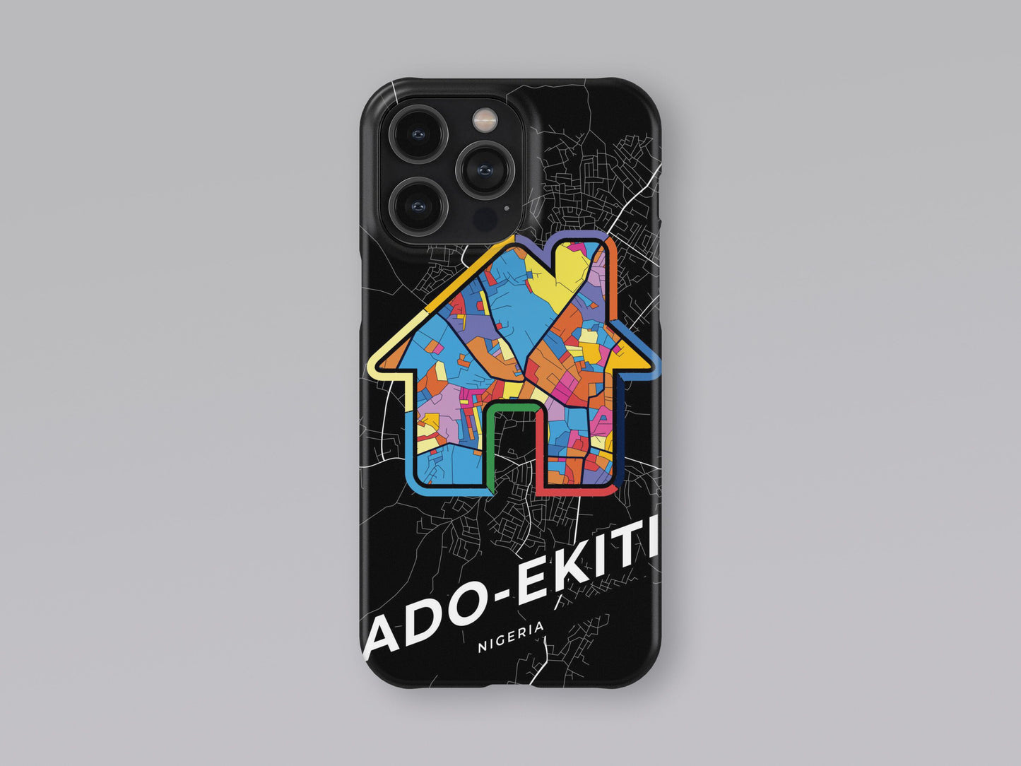 Ado-Ekiti Nigeria slim phone case with colorful icon. Birthday, wedding or housewarming gift. Couple match cases. 3