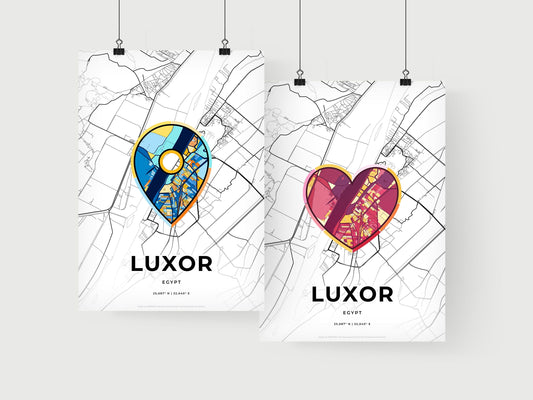 Luxor Egypt art print for couples