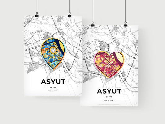 Asyut Egypt art print for couples