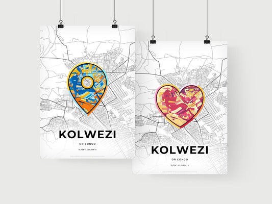 Kolwezi Dr Congo art print for couples