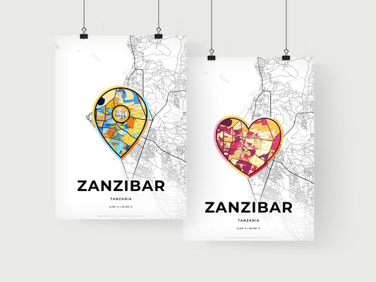 Zanzibar Tanzania art print for couples