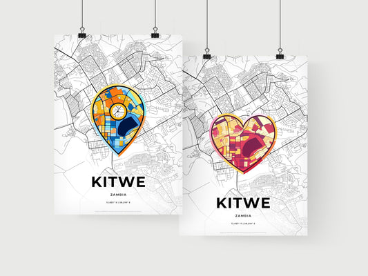 Kitwe Zambia art print for couples