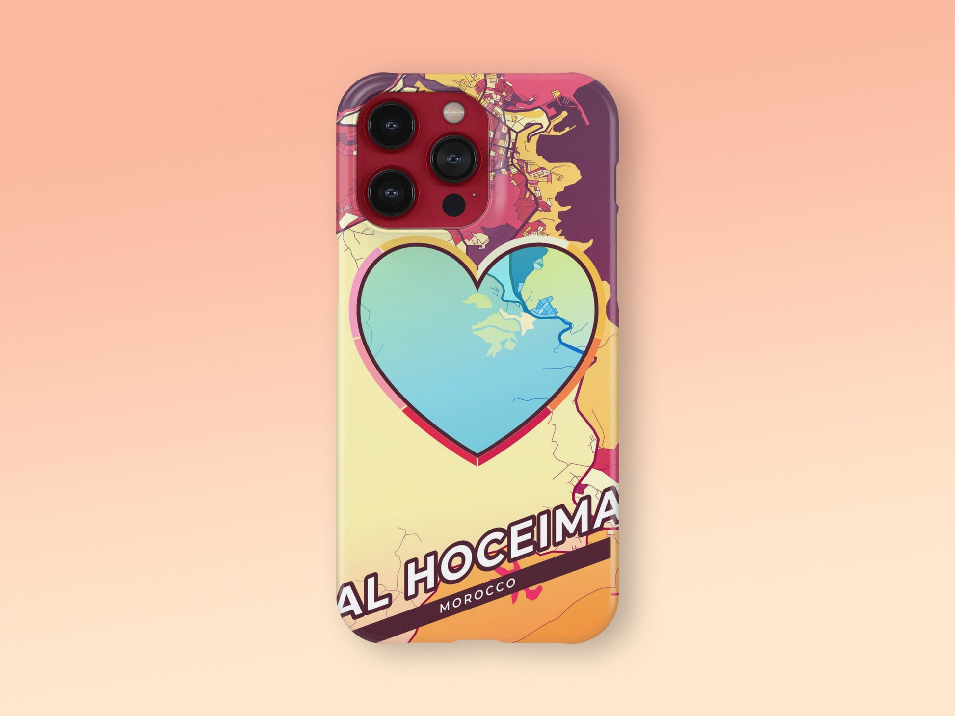 Al Hoceima Morocco slim phone case with colorful icon. Birthday, wedding or housewarming gift. Couple match cases. 2