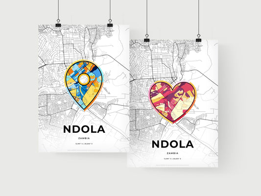 Ndola Zambia art print for couples