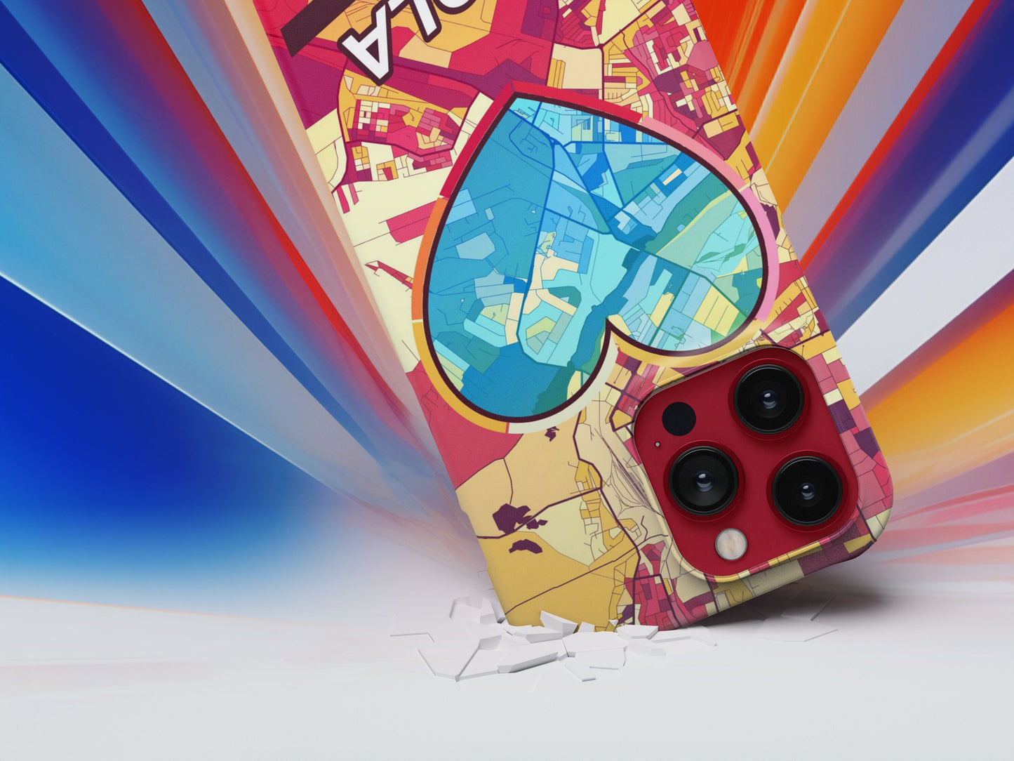 Ndola Zambia slim phone case with colorful icon