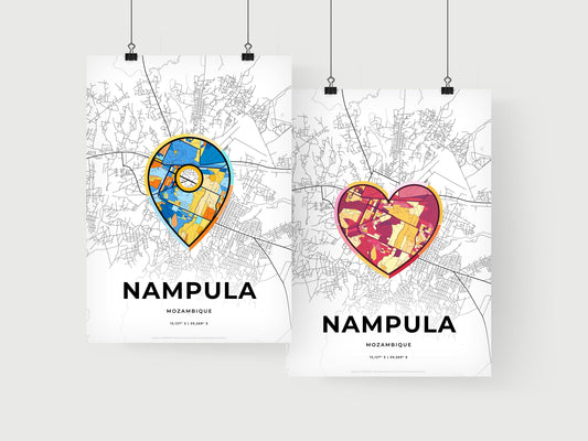 Nampula Mozambique art print for couples