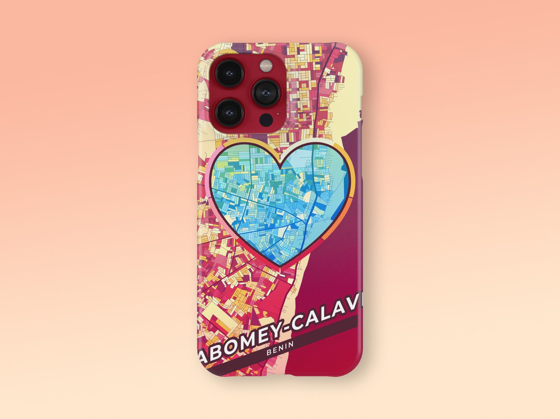 Abomey-Calavi Benin slim phone case with colorful icon. Birthday, wedding or housewarming gift. Couple match cases. 2