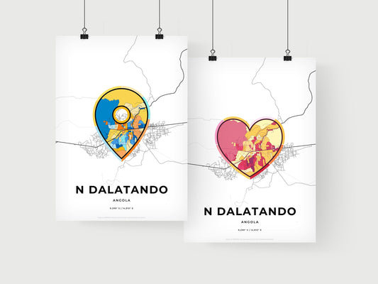 N Dalatando Angola art print for couples