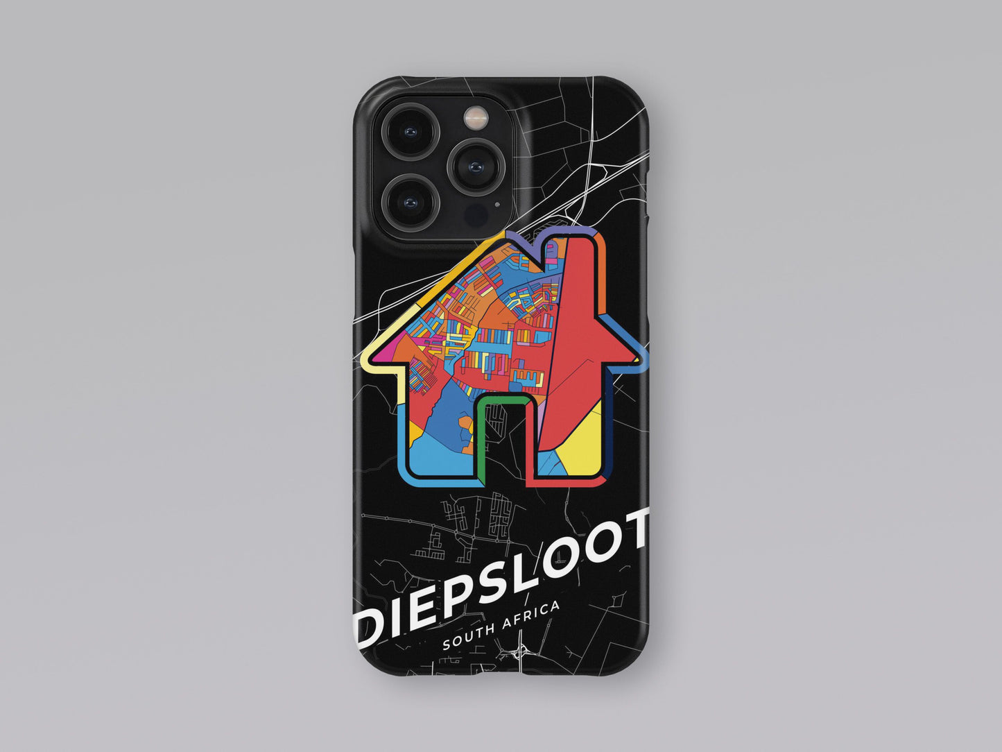 Diepsloot South Africa slim phone case with colorful icon. Birthday, wedding or housewarming gift. Couple match cases. 3