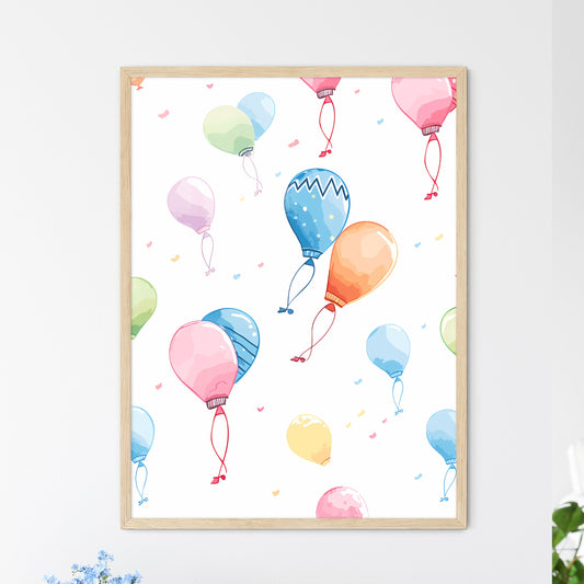 Pattern Of Colorful Balloons Art Print Default Title