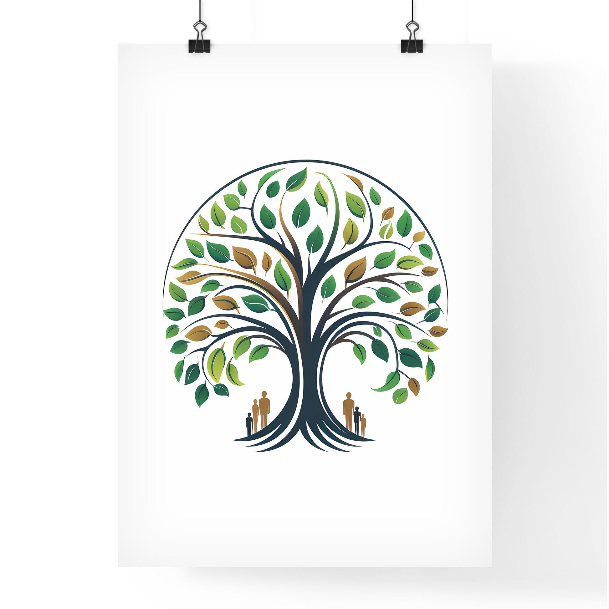 Logo Of A Tree With People Around It Art Print Default Title