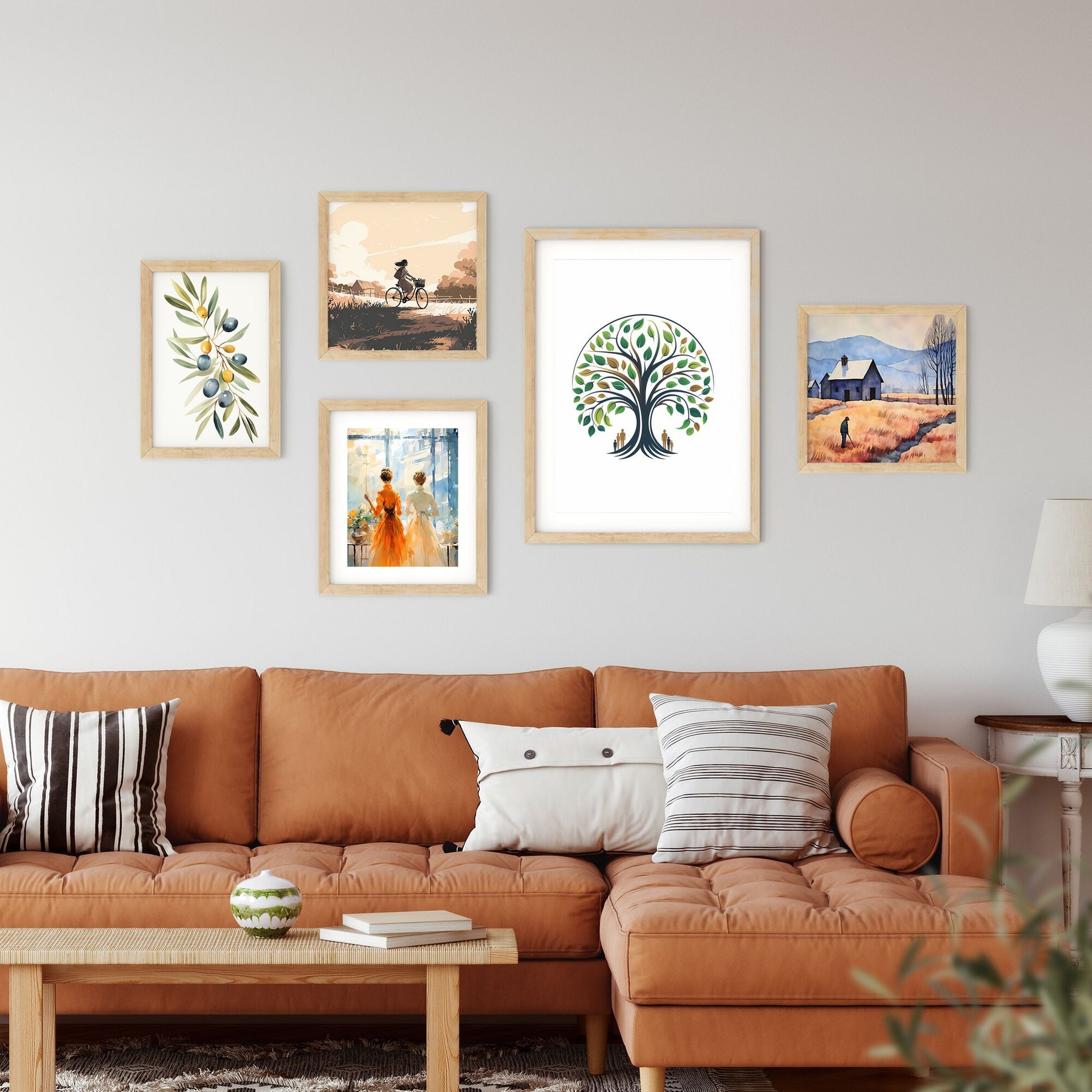 Logo Of A Tree With People Around It Art Print Default Title