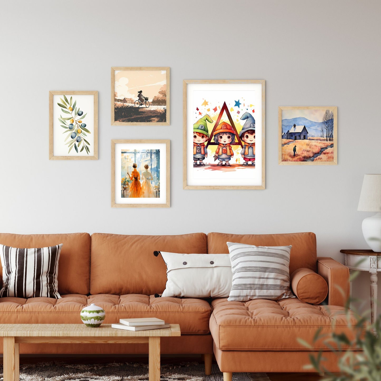 Group Of Cartoon Characters Art Print Default Title