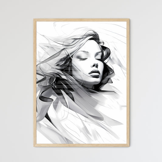 Woman With Long Hair Art Print Default Title