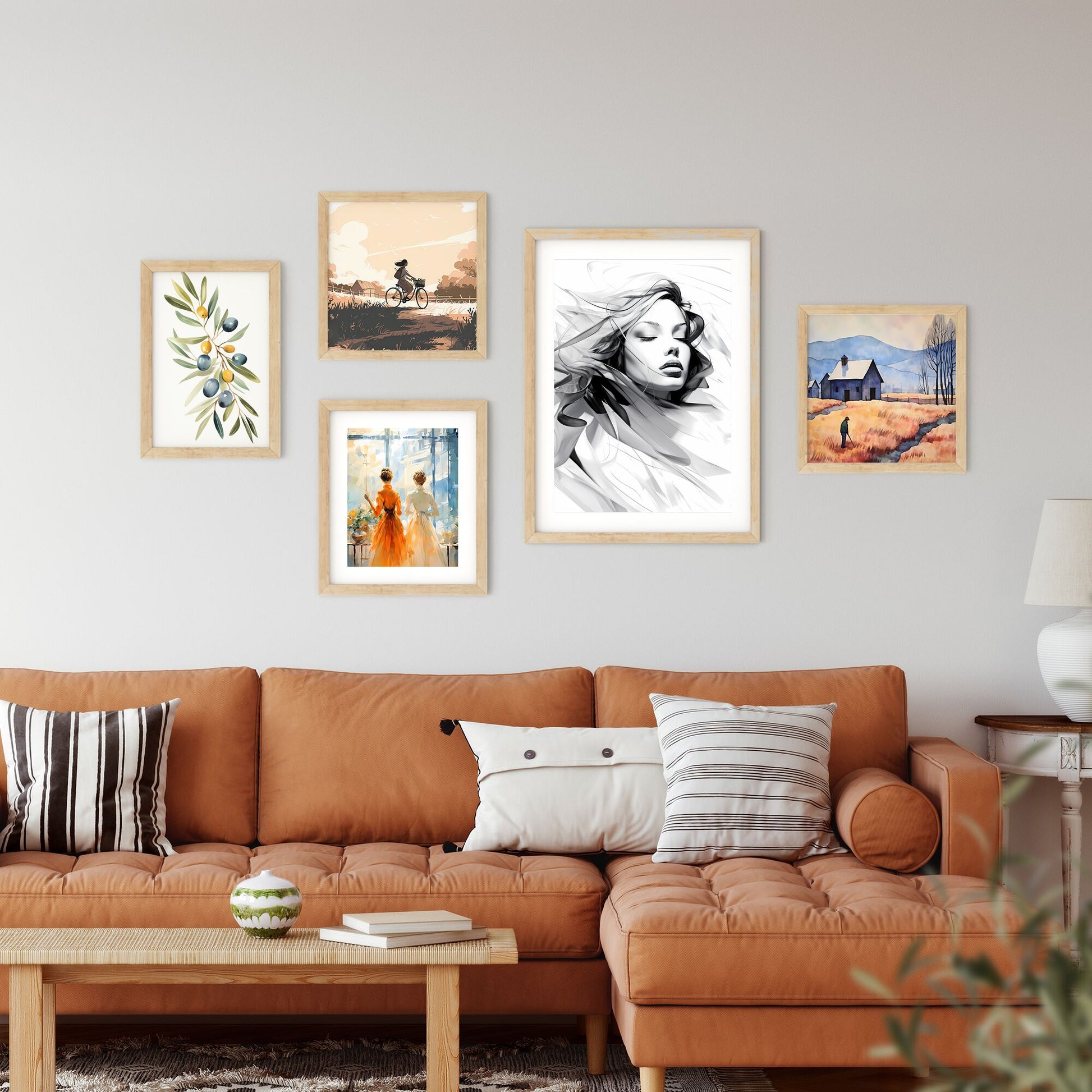 Woman With Long Hair Art Print Default Title