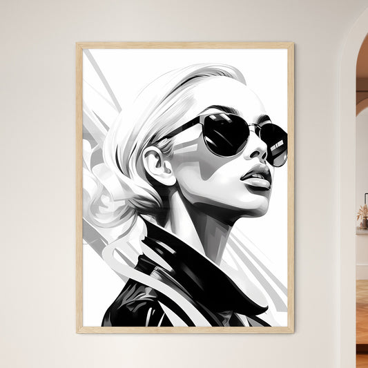 Woman Wearing Sunglasses Art Print Default Title