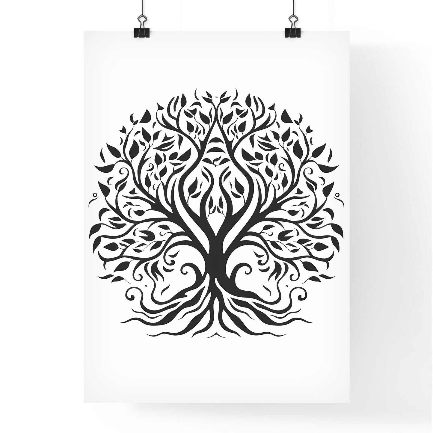 Black And White Tree Art Print Default Title