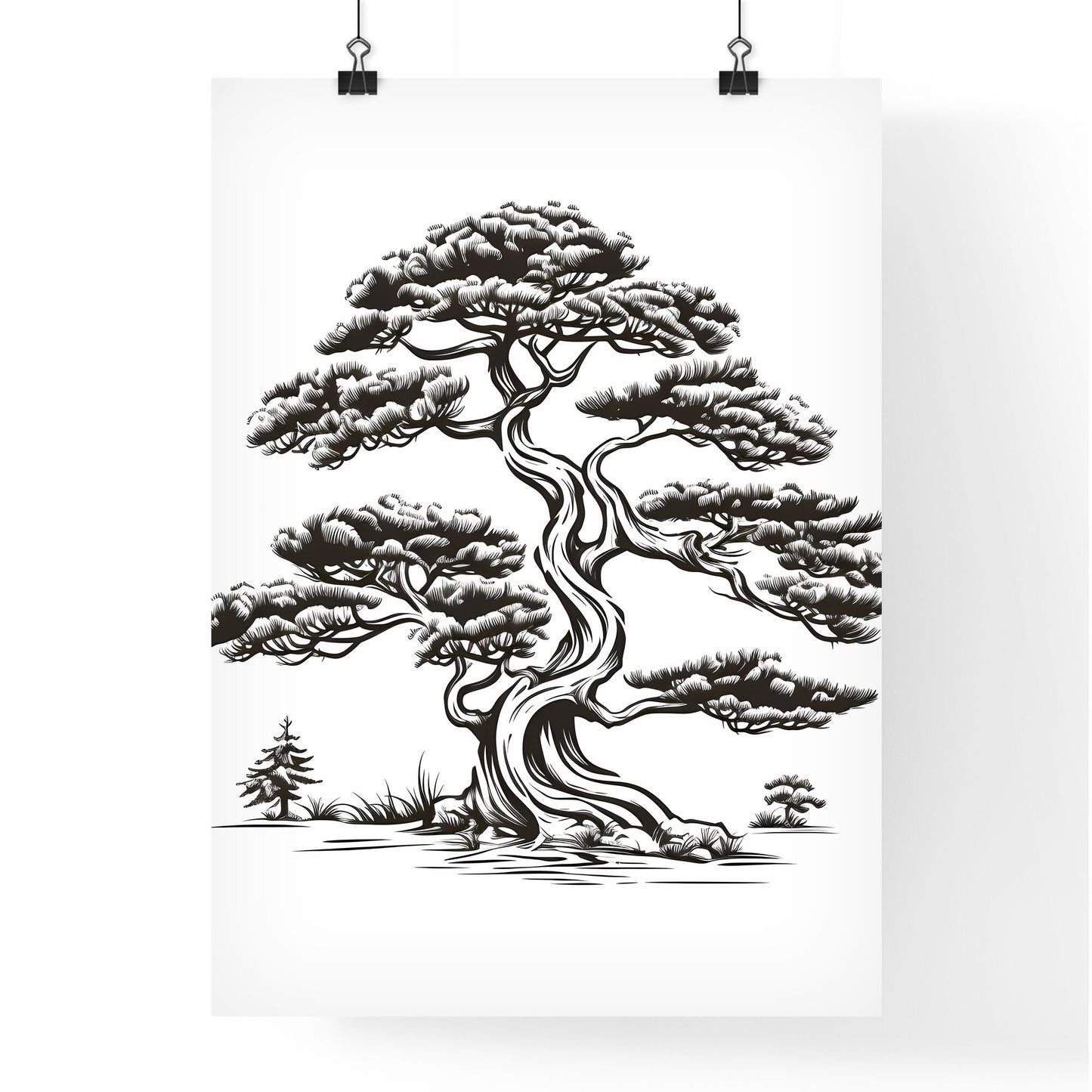 Black And White Tree Art Print Default Title