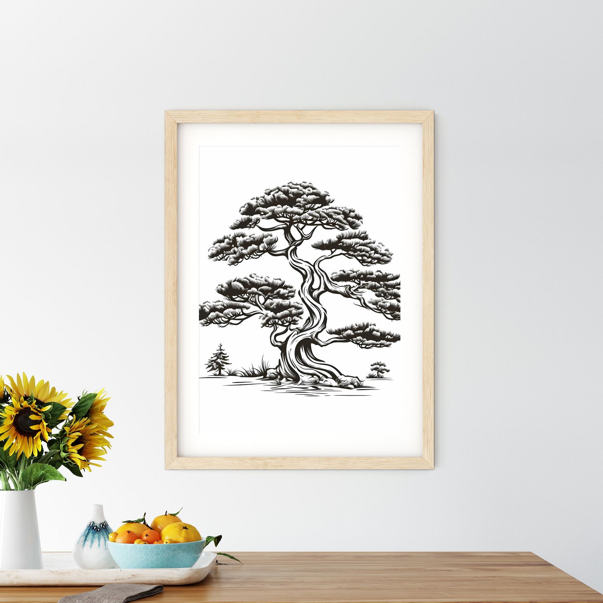 Black And White Tree Art Print Default Title