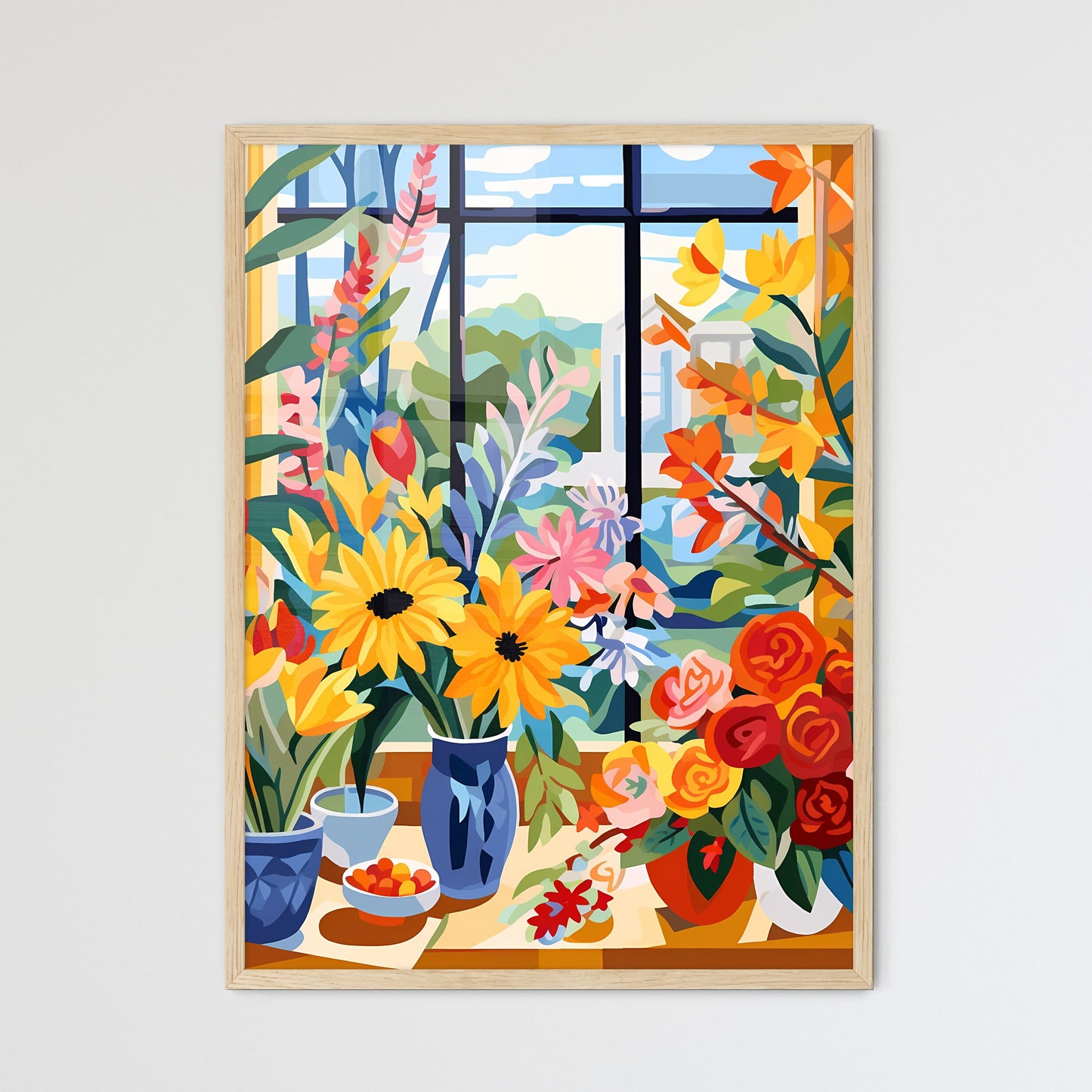 Painting Of Flowers In Vases Art Print Default Title