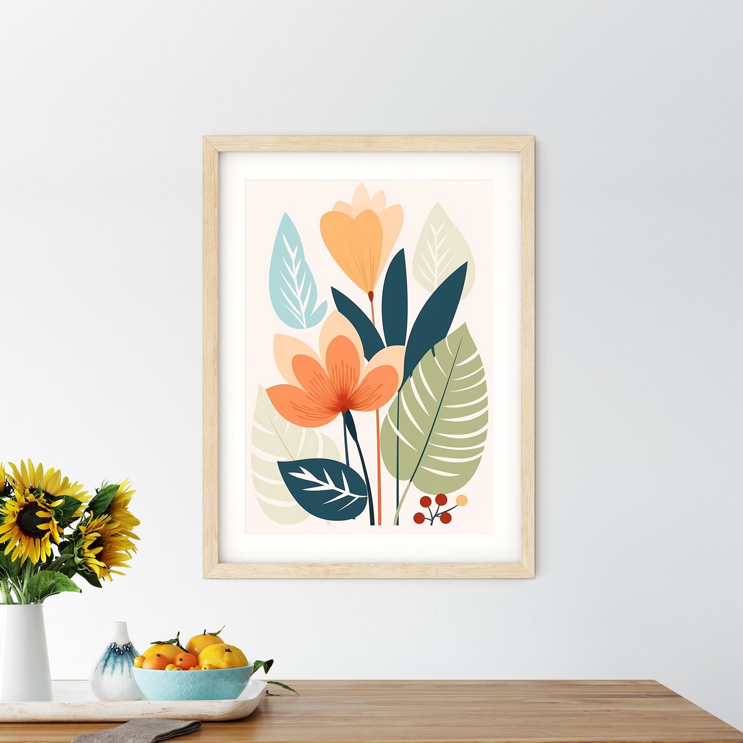 Close Up Of Flowers And Leaves Art Print Default Title