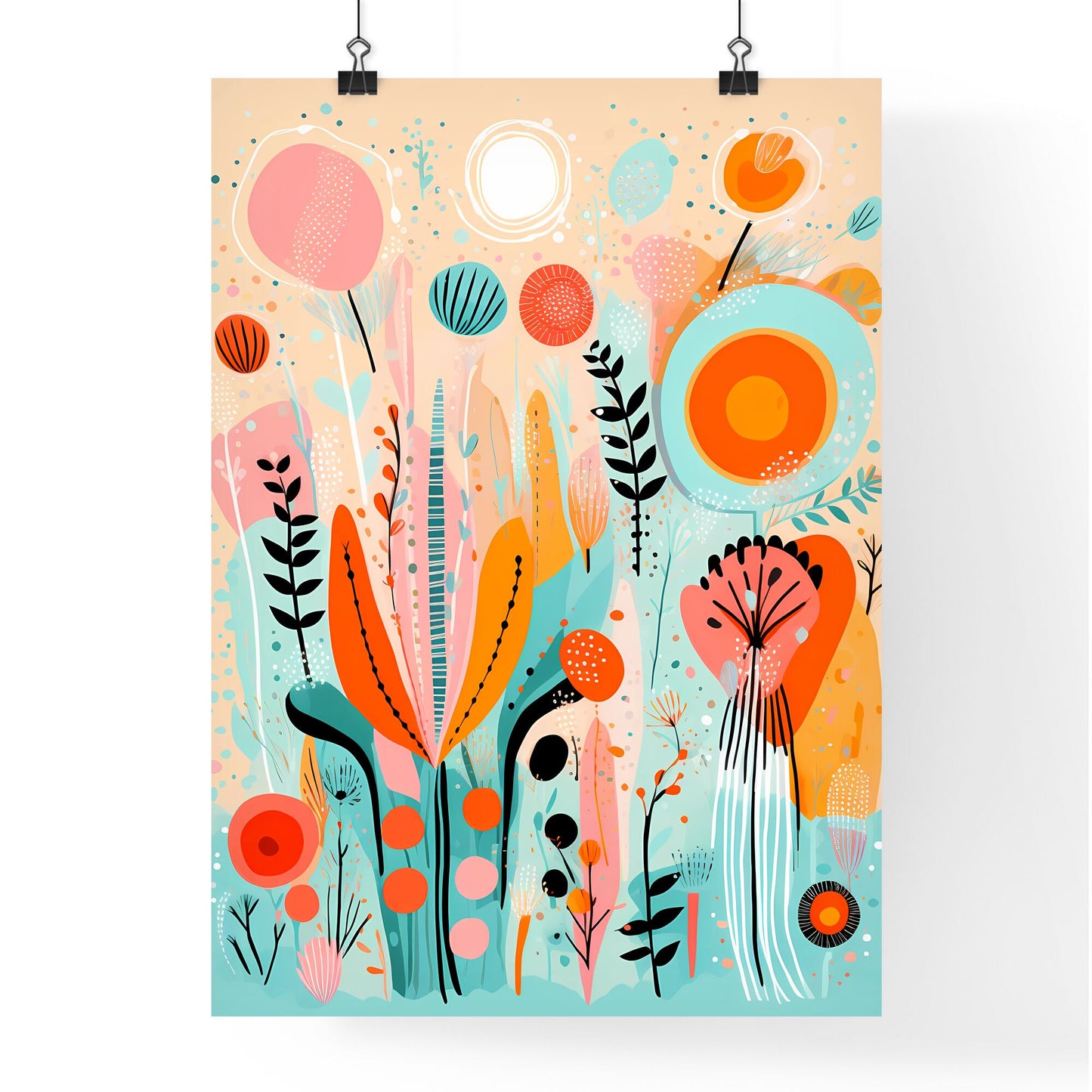 Colorful Art Of Flowers And Plants Art Print Default Title
