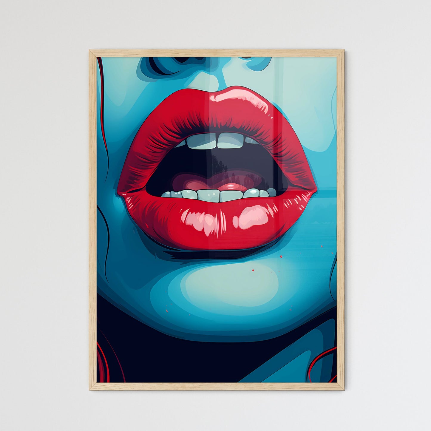 Close Up Of A Womans Lips Art Print Default Title