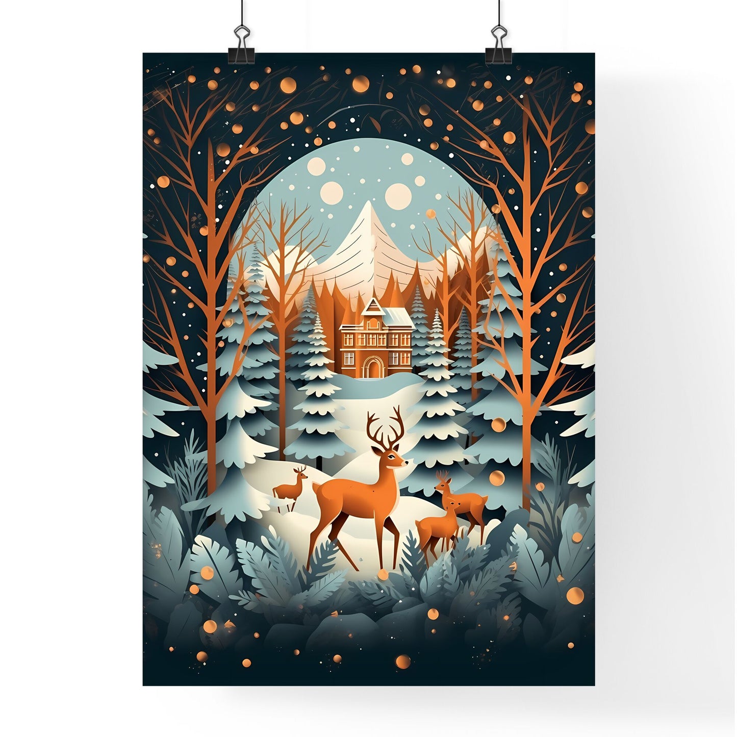Deer In The Woods Art Print Default Title